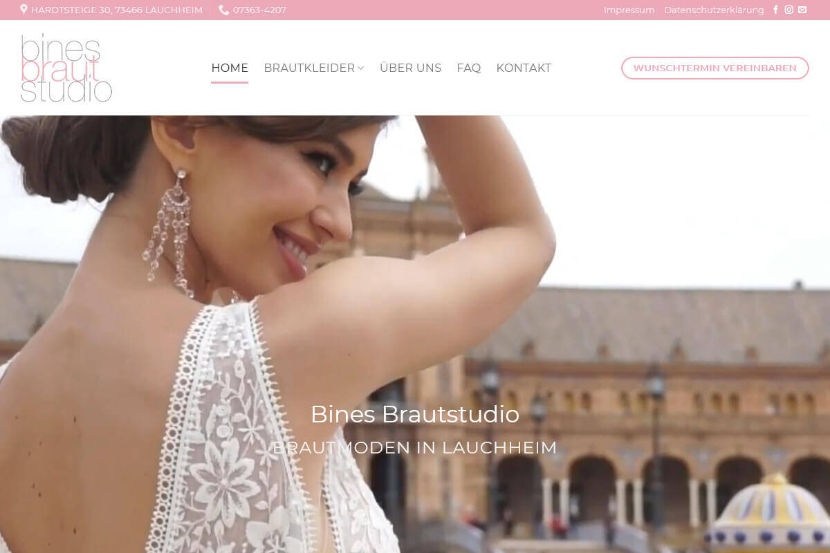 Webseite Brautmoden