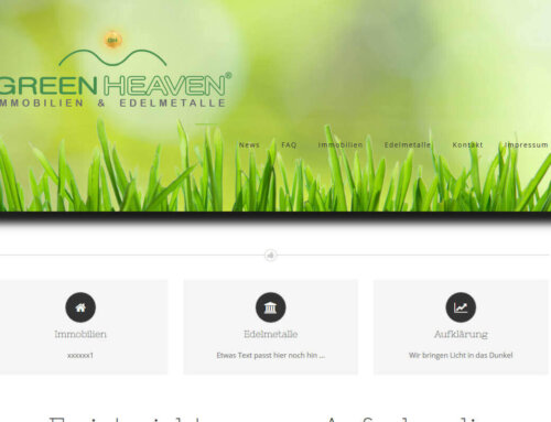 Internetauftritt für Green Heaven Augsburg