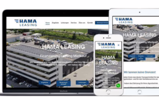 Webseite erstellt für Hama Leasing in Augsburg