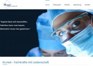 Klmed München Webseite für Personaldienstleistungen