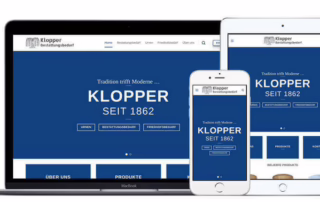 Homepage für Klopper Bestattungsbedarf in Augsburg