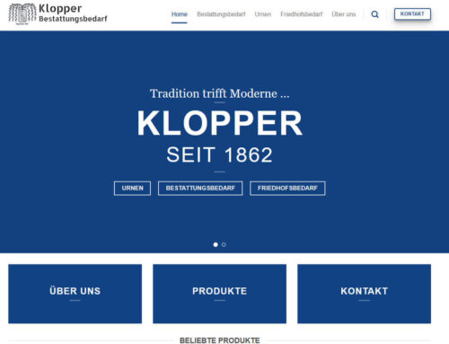 Neuer Webauftritt für Klopper Bestattungsbedarf