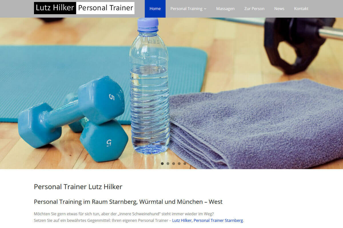 Personaltrainer Starnberg Webseite erstellen München