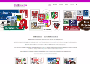 Wordpress Webseite Augsburg für Schilderhersteller