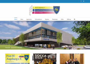 Webseite Sportverein PostSV Augsburg