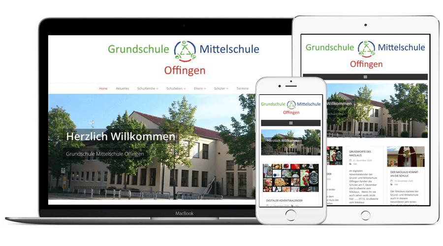 Webseite für die Grund- und Mittelschule Offingen, GSMS Offingen