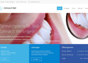 Webseite für Zahnarzt Zahnarztpraxis