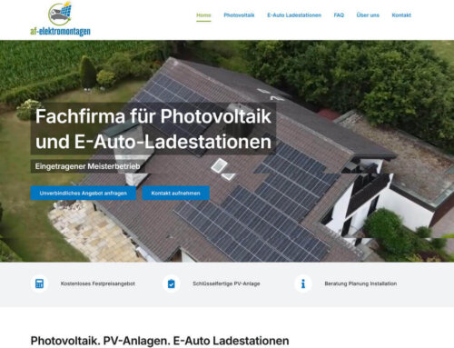 Webseite für Photovoltaik Fachfirma in Zusmarshausen