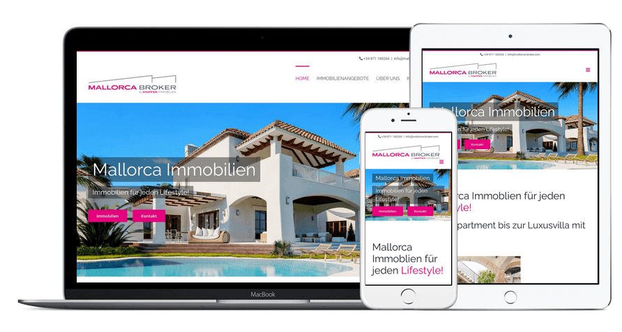 mallorca broker webseiten erstellen von Klick7 webdesign