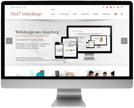 Computer Desktop Monitor Klick7 Webdesign